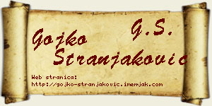 Gojko Stranjaković vizit kartica
